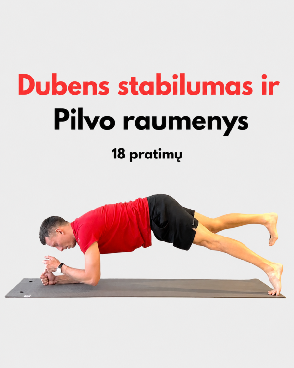 Pilvo raumenų stiprinimo/dubens stabilumo programa